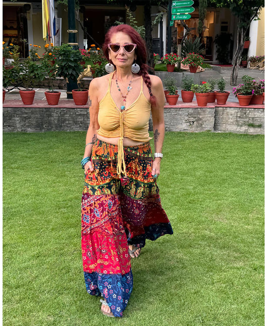 Tiers Of Color Wideleg Pants - Wide Leg Pants | Hippie Flow Pants | Soul Flower