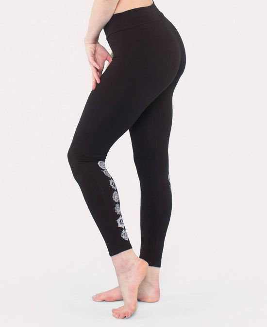 Chakra Organic Cotton Leggings - Chakra Leggings | Chakra Printed Leggings | Soul Flower Women