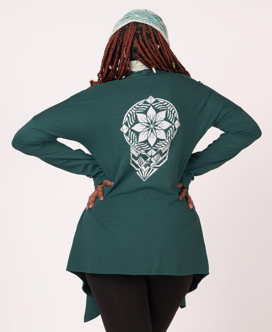 Window to the Soul Draped Cardigan - Teal Draped Cardigan | Teal Cardigan | Soul Flower