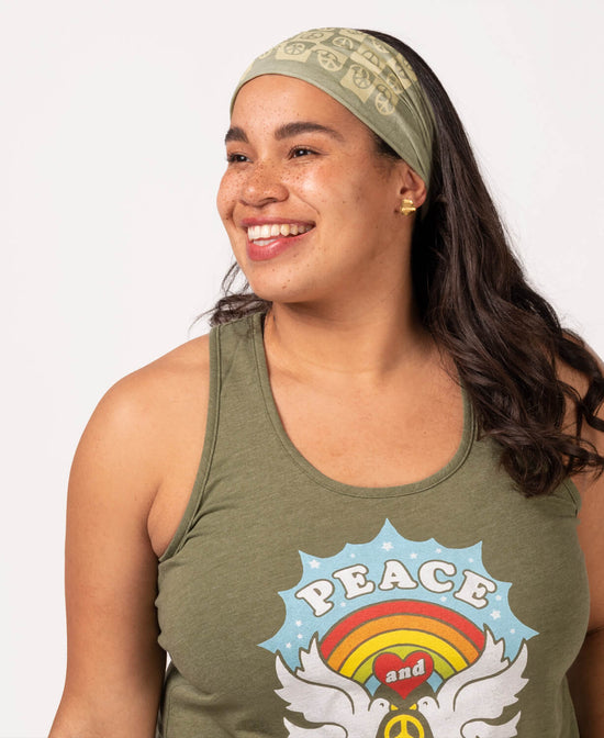 Trippy Peace Sign Boho Headband - Peace Sign Headband | Peace Symbol Boho Headband | Soul Flower Women