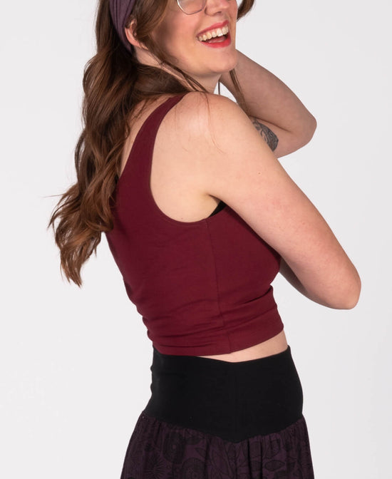 Closeout! Mini Moth Organic Cropped Tank Top - Mini Moth Crop Tank | Cute Crop Tanks | Soul Flower Women