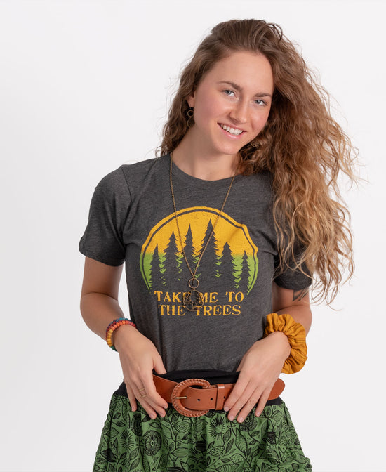 Take Me To The Trees Recycled T-Shirt - Unisex - Trees T-Shirt | Tree Lover Tee | Soul Flower Women