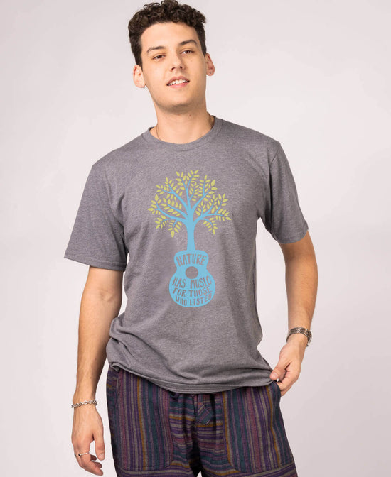 Nature Has Music Recycled T-Shirt - Unisex - Nature Has Music T-Shirt | Music Tees | Soul Flower Men