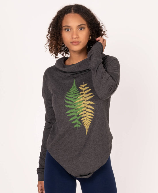 Ferns Cowl Yoga Hoody - Ferns Hoody | Yoga Hoody | Soul Flower Women
