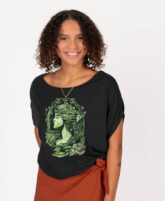 Closeout! Mother Nature Bamboo Viscose Dolman Top - Earth Mother Tee | Flowy Top | Soul Flower Women