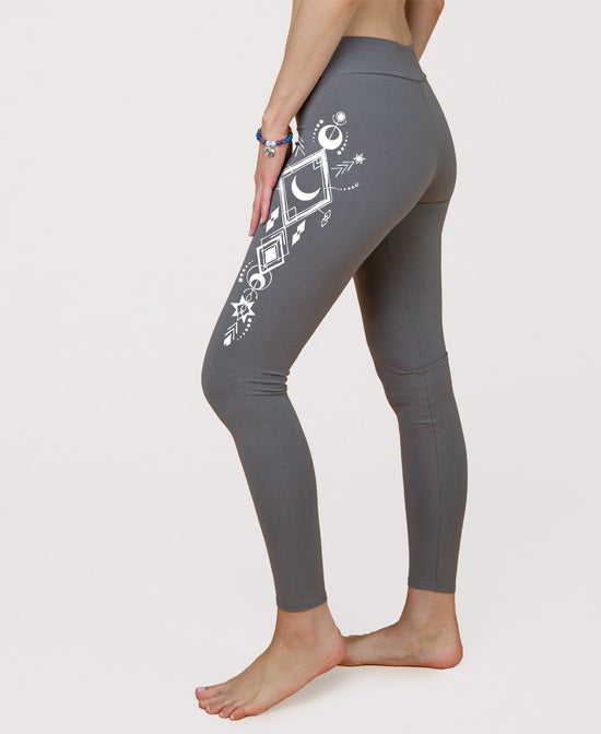 Moon Beam Organic Cotton Leggings - Moon Leggings | Soul Flower Hippie Clothing Women