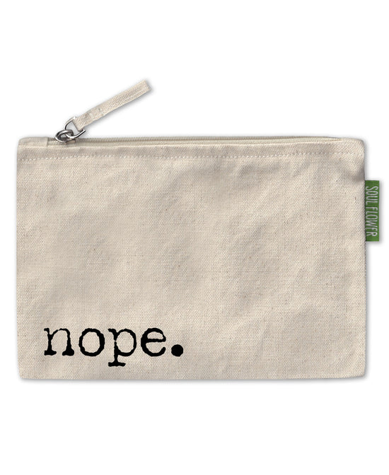 Nope Large Zipper Pouch - Nope Pouch | Inspirational Pouches | Soul Flower