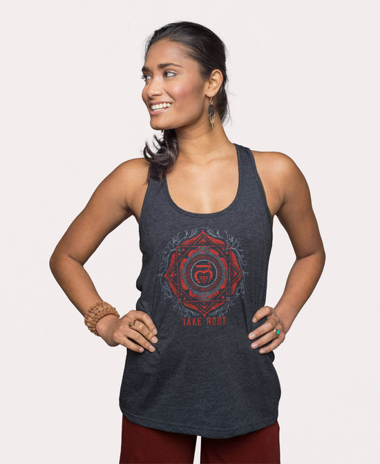 Take Root Chakra Recycled Racerback Tank - Chakra Tank Top | Yoga Tanks | Soul Flower Women
