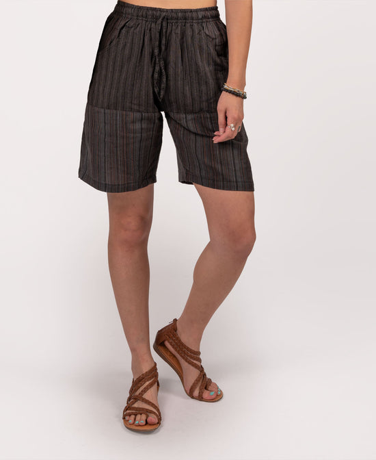 Final Sale! Patchwork Shorts - Black - Black Patchwork Shorts | Patchwork Shorts for Men | Soul Flower Women