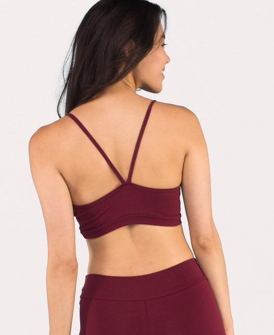 Final Sale! Super Simple Organic Bra - Burgundy - Burgundy Super Simple Organic Bra | Wireless Bra | Soul Flower Women
