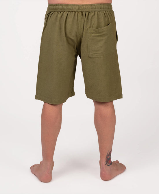 Closeout! Hemp Yoga Shorts - Moss - Mens Hemp Shorts | Hemp Shorts for Men | Soul Flower Men