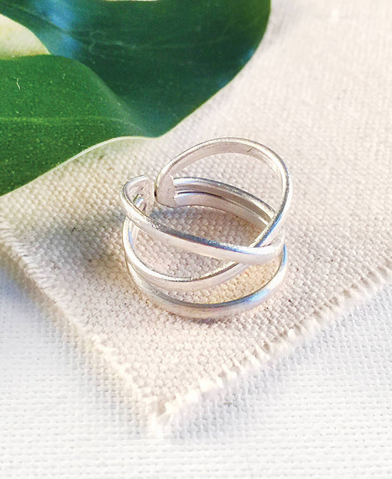 Silver Crisscross Ring - Crisscross Silver Ring | Infinity Ring | Soul Flower